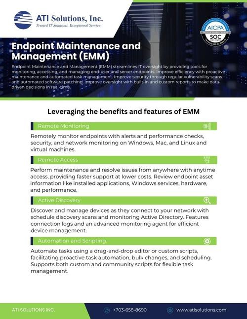 Get Our Endpoint Maintenance and Management  (EMM) Data Sheet