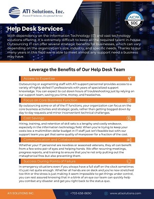 Get Our Help Desk Data Sheet